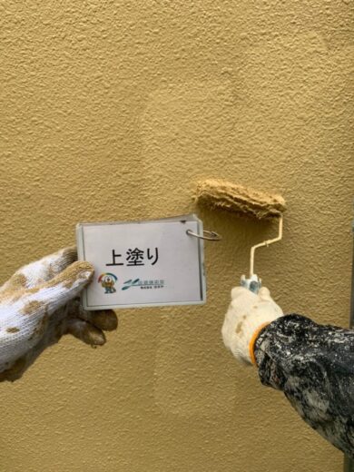 奈良橿原市A様邸　外壁塗装工事 外壁上塗り
