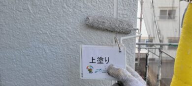 奈良橿原市F様　外壁塗装・屋根塗装工事 外壁上塗り