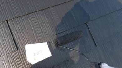 奈良橿原市N様邸　外壁塗装・屋根塗装・防水工事 屋根上塗り