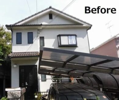 奈良生駒市Y様邸　外壁塗装・屋根塗装・防水工事 施工前の写真