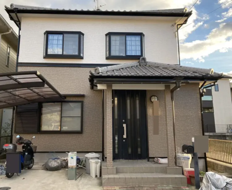奈良の香芝市の株式会社ヨネヤの外壁塗装と屋根塗装の施工事例