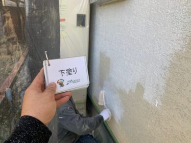 奈良橿原市I様邸　外壁塗装工事 外壁下塗り