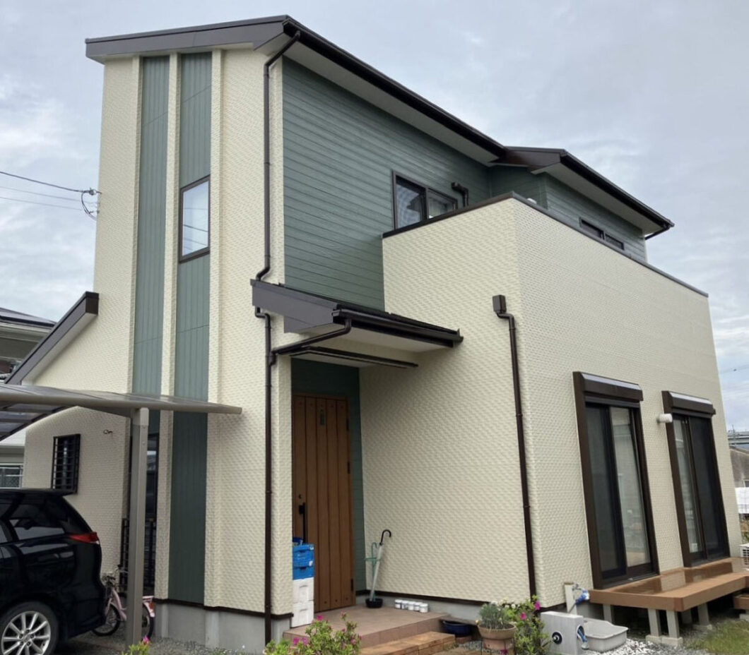 奈良県磯城郡川西町M様邸　外壁塗装・屋根塗装・防水工事 施工後の写真