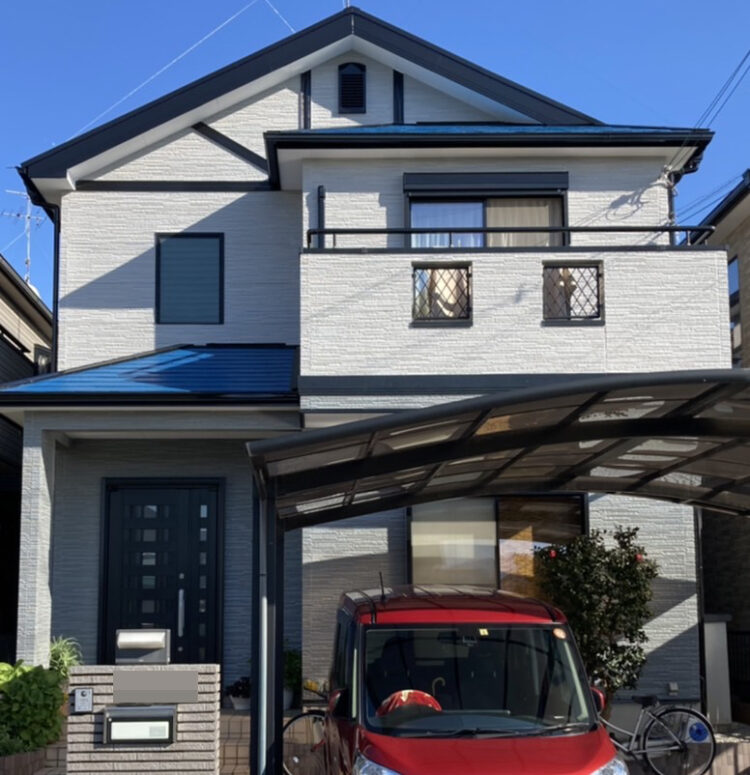 奈良の香芝市の株式会社ヨネヤの外壁塗装と屋根塗装の施工後