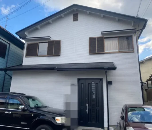 橿原市・田原本町の外壁塗装・屋根塗装は実績No.1安心ヨネヤの天理市の薄いグレーの家