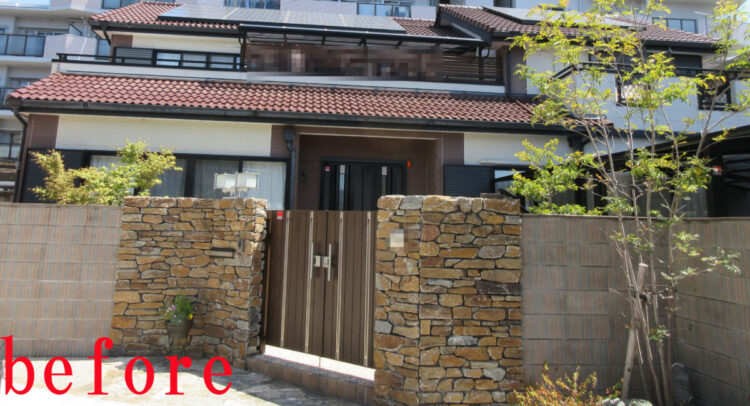 奈良橿原市T様邸　外壁塗装・防水工事 施工前の写真