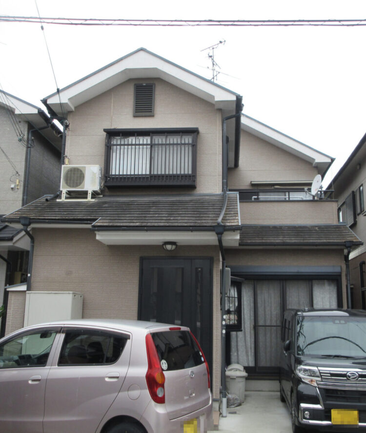 奈良天理市N様邸　外壁塗装・屋根塗装・防水工事 施工前の写真