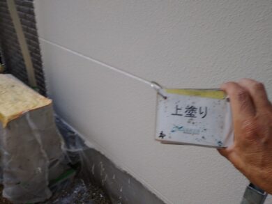 奈良磯城郡田原本町H様邸　外壁塗装工事 外壁上塗り