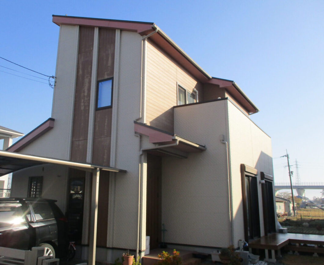 奈良県磯城郡川西町M様邸　外壁塗装・屋根塗装・防水工事 施工前の写真