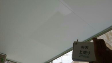奈良奈良市I様　外壁塗装・屋根塗装・防水工事 軒天上塗り