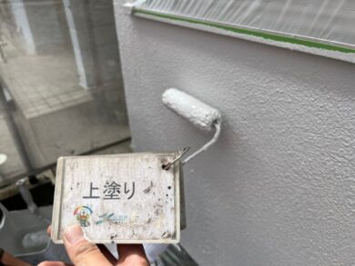 奈良橿原市N様邸　外壁塗装工事 外壁上塗り