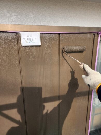 奈良磯城郡川西町N様邸　外壁塗装・屋根塗装工事 雨戸フッ素仕上げ