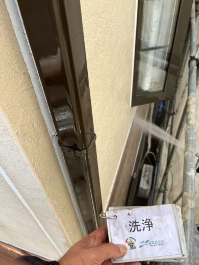 奈良奈良市A様邸　外壁塗装・屋根塗装・防水工事 洗浄