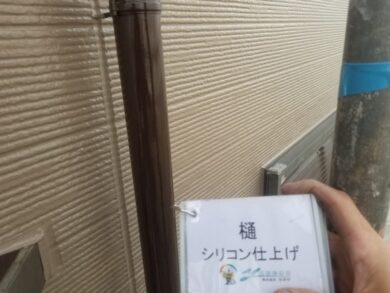 奈良天理市S様邸　外壁塗装・屋根塗装・防水工事 樋シリコン仕上げ