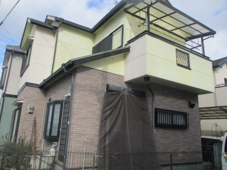 奈良生駒市K様邸　外壁塗装・屋根塗装・防水工事 施工前の写真