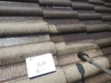 奈良天理市K様邸　外壁塗装・屋根塗装工事 洗浄