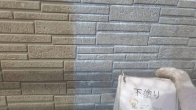 奈良橿原市F様邸　外壁塗装・屋根塗装・防水工事 外壁下塗り
