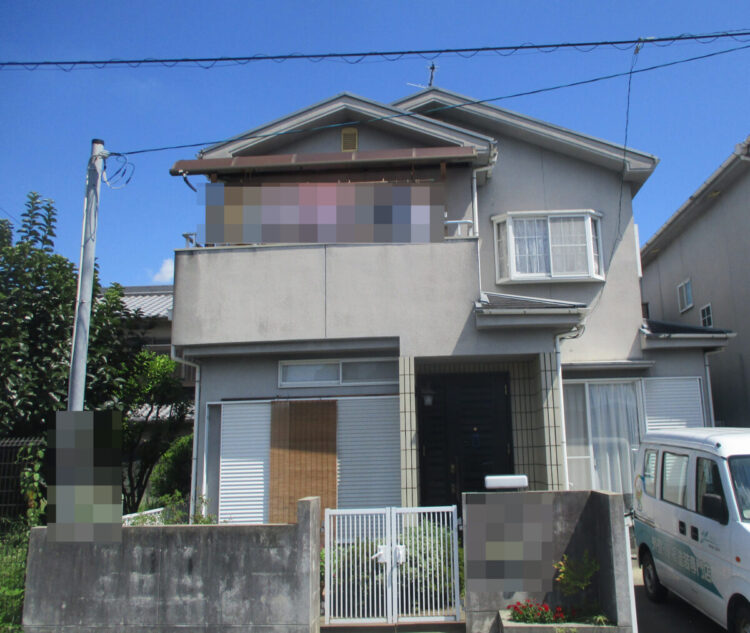 奈良橿原市U様邸　外壁塗装・屋根カバー・防水工事 施工前の写真