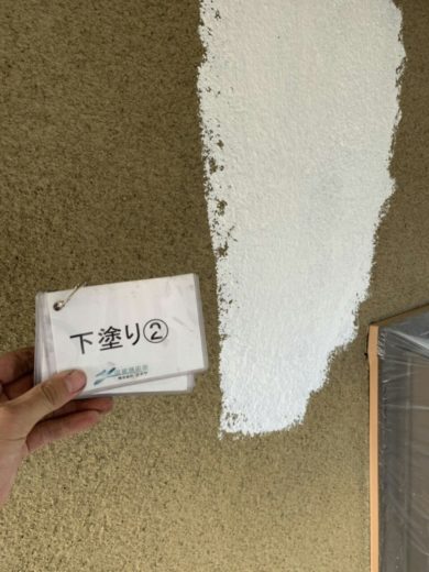 奈良生駒市H様邸　外壁塗装 外壁塗装下塗り2回目