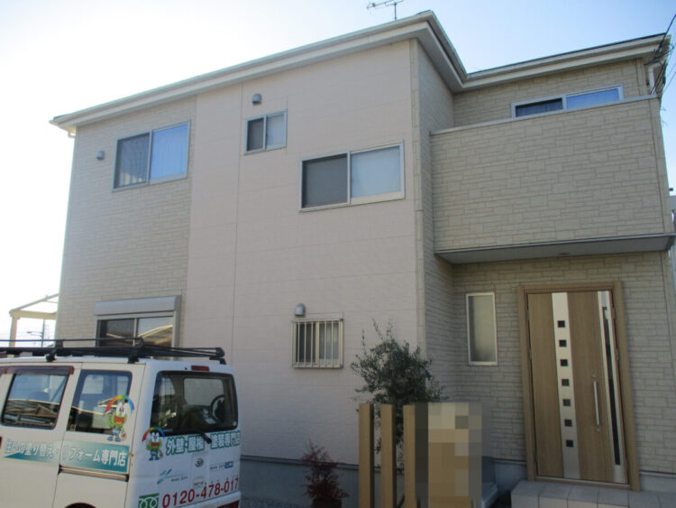 奈良磯城郡田原本町Y様邸　外壁塗装・屋根塗装・防水工事 施工前の写真