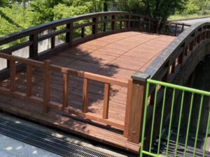 奈良五條市木製橋塗装
