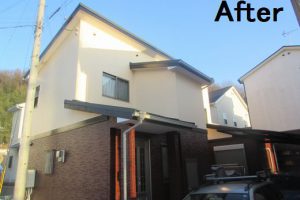 生駒市・屋根カバー工法と外壁３Ｄ塗装の施工