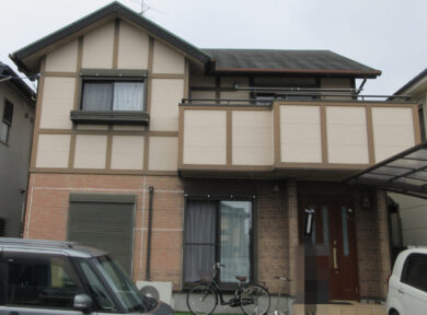 奈良磯城郡田原本町S様邸　外壁塗装・屋根塗装・防水工事 施工前の写真