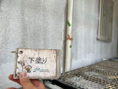 奈良天理市T様邸　外壁塗装・屋根塗装・防水工事 外壁下塗り