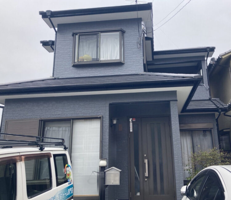 奈良の橿原田原本町の株式会社ヨネヤの外壁塗装と屋根塗装のグレー系