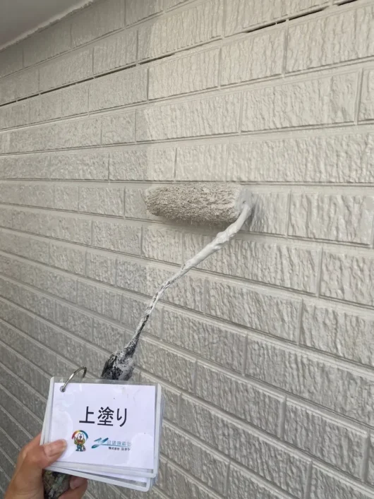 奈良県橿原市中曽司町Y様邸　外壁塗装・屋根カバー工法・防水工事 外壁　上塗り