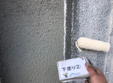 奈良橿原市T様　外壁塗装工事 外壁下塗り②