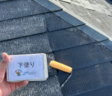 橿原市・田原本町の外壁・屋根塗装は実績No.1安心のヨネヤの屋根の下塗り