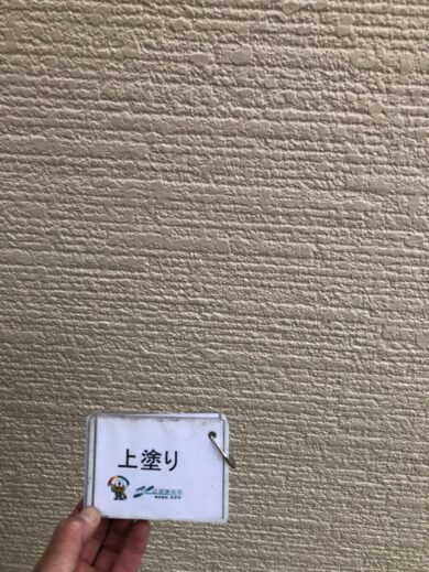 奈良生駒市K様　外壁塗装・屋根塗装・防水工事 外壁塗装上塗り